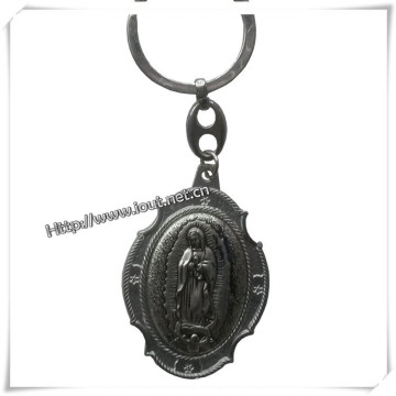 Silver Virgin Mary Religion Metal Key Chain, Catholic Key Chain (IO-ck093)